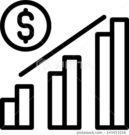 Financial Chart Modern and Creative Icon Financial Chart Modern and Creative Icon 143451016