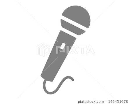 handheld microphone silhouette 143451678