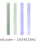 Minimal watercolor background with four vertical pastel strips in soft sage green and lavender tones, isolated on white, ideal for stationery, branding, and modern design 143451841