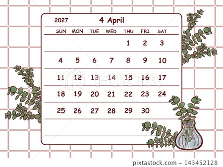 April 2027 Calendar (Sunday Start) April 2027 Calendar (Sunday Start) 143452128