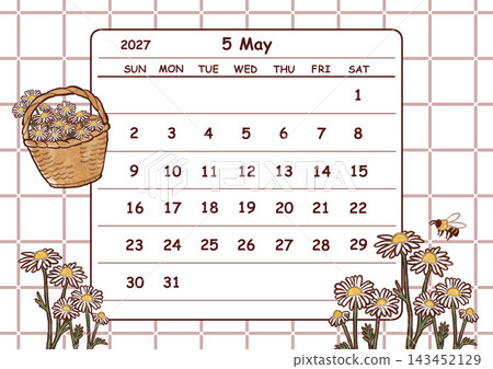 May 2027 Calendar (Sunday Start) 143452129