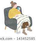 A woman relaxing on the sofa 143452585