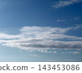 一縷雲朵飄過湛藍的天空，其中還散佈著零星的小雲。 143453086