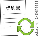 Illustrations representing contract renewal and contract extension. 143454435