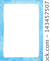 Hand-painted watercolor frame material, with central transparency, vertical orientation. 143457507