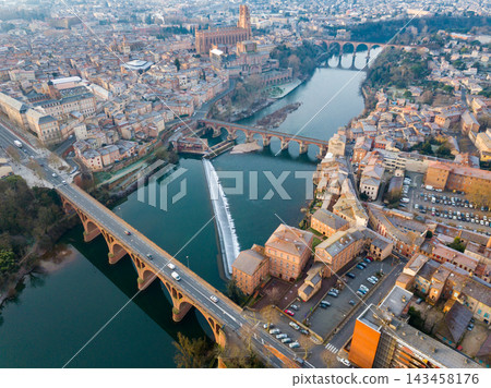 Aerial view of French city of Albi Aerial view of French city of Albi 143458176