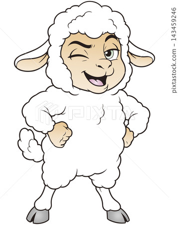 A fun animal illustration ☆ Sheep 143459246