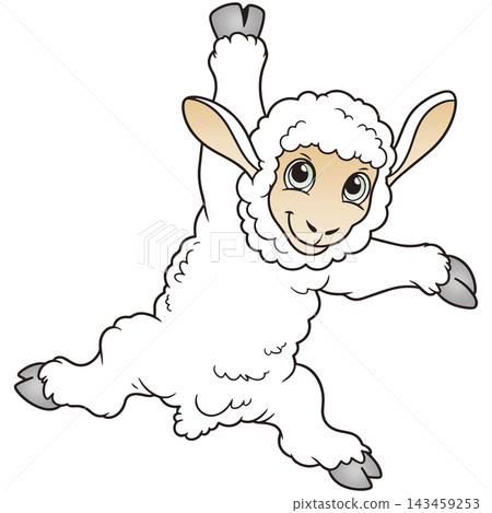 A fun animal illustration ☆ Sheep A fun animal illustration ☆ Sheep 143459253