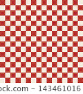 Seamless Japanese checkered pattern with red, white, and gold borders. 143461016