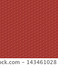 Seamless Japanese pattern with sharkskin motif, red with gold dots. 143461028