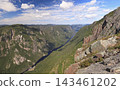 Aerial view at Acropole des Draveurs, Park of Hautes-Gorges-de-la-Riviere-Malbaie, Quebec, Canada 143461202