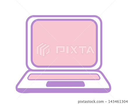 Cute laptop icon illustration Cute laptop icon illustration 143461304