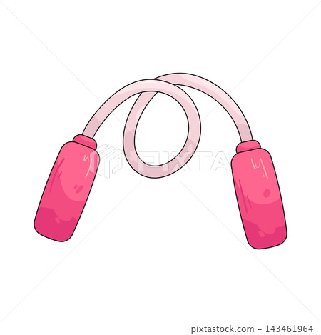 Illustration of pink jump rope toy Illustration of pink jump rope toy 143461964