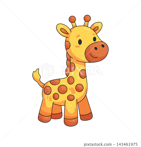 Illustration of cute toy giraffe Illustration of cute toy giraffe 143461975