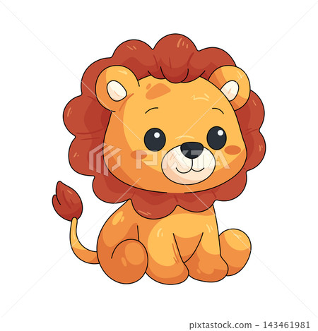 Illustration of cute toy lion Illustration of cute toy lion 143461981