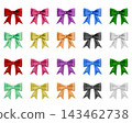 Colorful Ribbons, 10 Colors, 2 Textures Set, 3D Rendering 143462738
