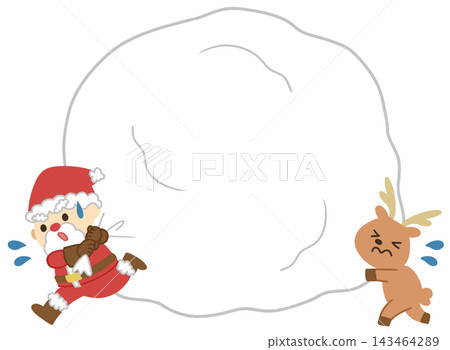 Icon illustration of Santo and a reindeer carrying a large Christmas present bag. Icon illustration of Santo and a reindeer carrying a large Christmas present bag. 143464289
