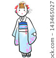 Girls wearing kimonos in Shichigosan 143465027