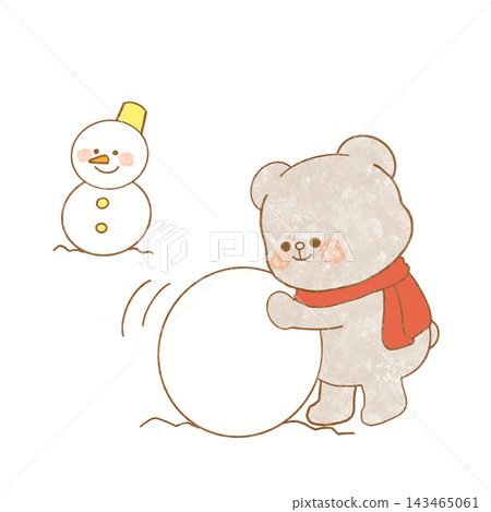 熊堆雪人的插圖 熊堆雪人的插圖 143465061