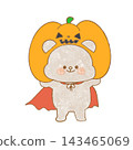 An illustration of a bear in a Halloween costume. 143465069