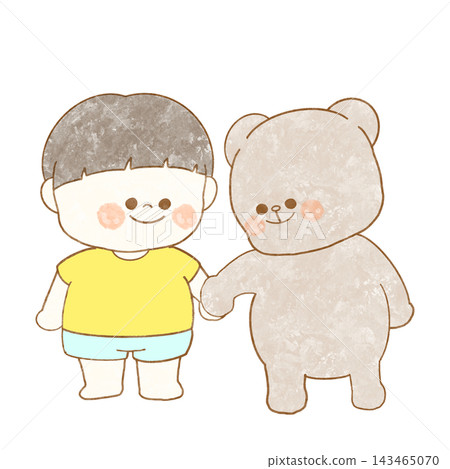 An illustration of a bear holding a child's hand. An illustration of a bear holding a child's hand. 143465070