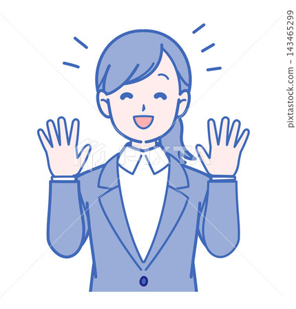 Illustration of a woman in a delighted suit Illustration of a woman in a delighted suit 143465299