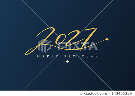 Luxury Gold 2027 Happy New Year Greeting Design Luxury Gold 2027 Happy New Year Greeting Design 143465339