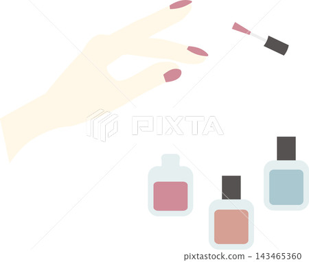Illustration material of applying nail polish Illustration material of applying nail polish 143465360