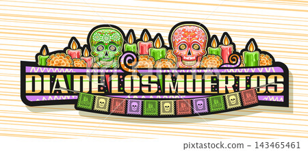 Vector banner for Dia de los Muertos Vector banner for Dia de los Muertos 143465461