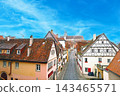 The streets of Rothenburg, a famous medieval tourist town in Bavaria, Germany. 143465571
