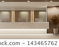 Luxury Office Reception Front Desk Hotel Lobby Counter Backdrop 143465762
