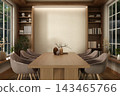 Modern Conference Room Corporate Office Dining Table Interior 143465766