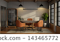 Luxury Executive Office Room Interior Contemporary Workspace Desk 143465772