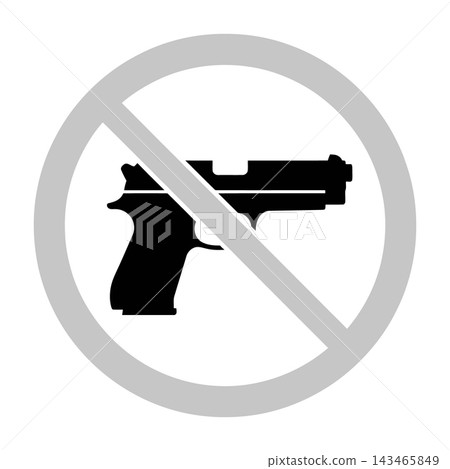 Gun ban symbol no weapons allowed sign 143465849