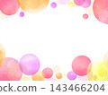 Warm-colored polka dot frame 143466204