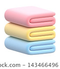 3D illustration of a stylized towel with a transparent background. 143466496