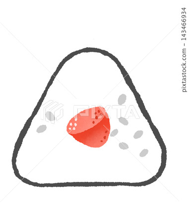 鱈魚籽飯糰的簡單圖示 鱈魚籽飯糰的簡單圖示 143466934