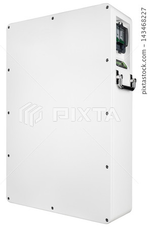 White industrial energy storage unit with side handle White industrial energy storage unit with side handle 143468227
