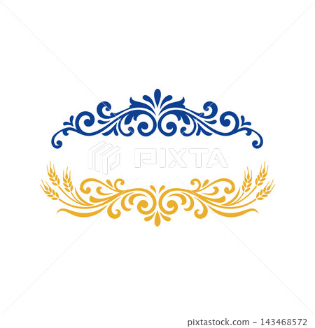 Elegant vintage floral ornament frame border illustration Elegant vintage floral ornament frame border illustration 143468572