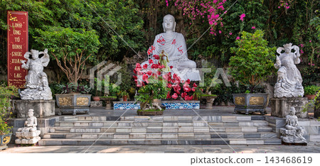 White Buddha Statue at the Marble Mountains in Da Nang, Vietnam White Buddha Statue at the Marble Mountains in Da Nang, Vietnam 143468619