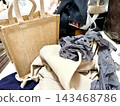 Linen bag and scattered clothes, etc. 143468786