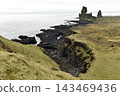 Londrangar basalt cliffs in Iceland 143469436