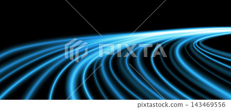 Abstrac blue light speed electric motion car and city technology communication innovation background vector 143469556