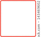 Square Shimenawa-style frame, red, vector. 143469602