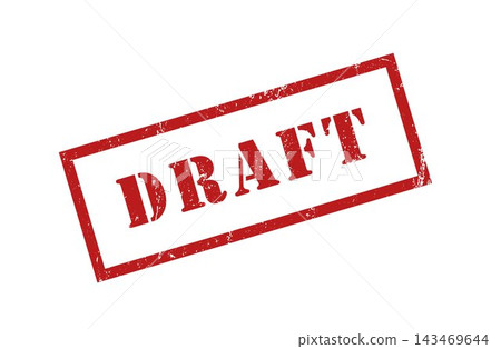 Red Draft Stamp Grunge Border Isolated Red Draft Stamp Grunge Border Isolated 143469644