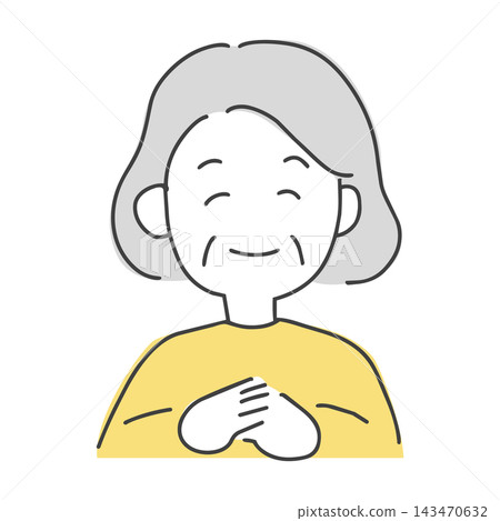 一位微笑的中年婦女的插圖 143470632