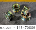 The CNC Metal Industrial Pulley Rollers 143470889