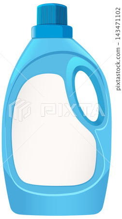 Blue Plastic Laundry Detergent Bottle Vector Illustration Blue Plastic Laundry Detergent Bottle Vector Illustration 143471102