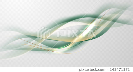 Green abstract wave background With luxury golden element vector illustration Green abstract wave background With luxury golden element vector illustration 143471371
