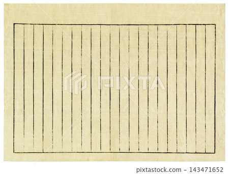 Old-fashioned woodblock printing, retro Japanese paper manuscript paper Old-fashioned woodblock printing, retro Japanese paper manuscript paper 143471652